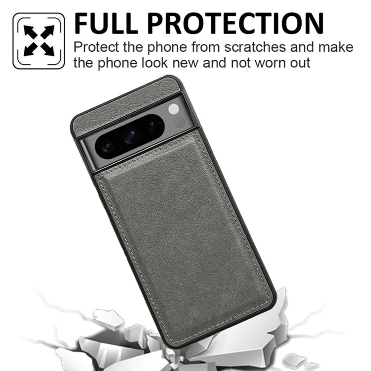 For Google Pixel 9 Pro XL Cowhide Texture Back Cover Phone Case(Grey) - Google Cases by buy2fix | Online Shopping UK | buy2fix