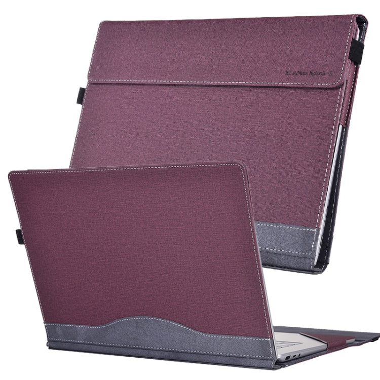 For Lenovo ThinkPad X1 Carbon Gen 9 Cloth Texture Laptop Leather Protective Case(Wine Red) - Other by buy2fix | Online Shopping UK | buy2fix