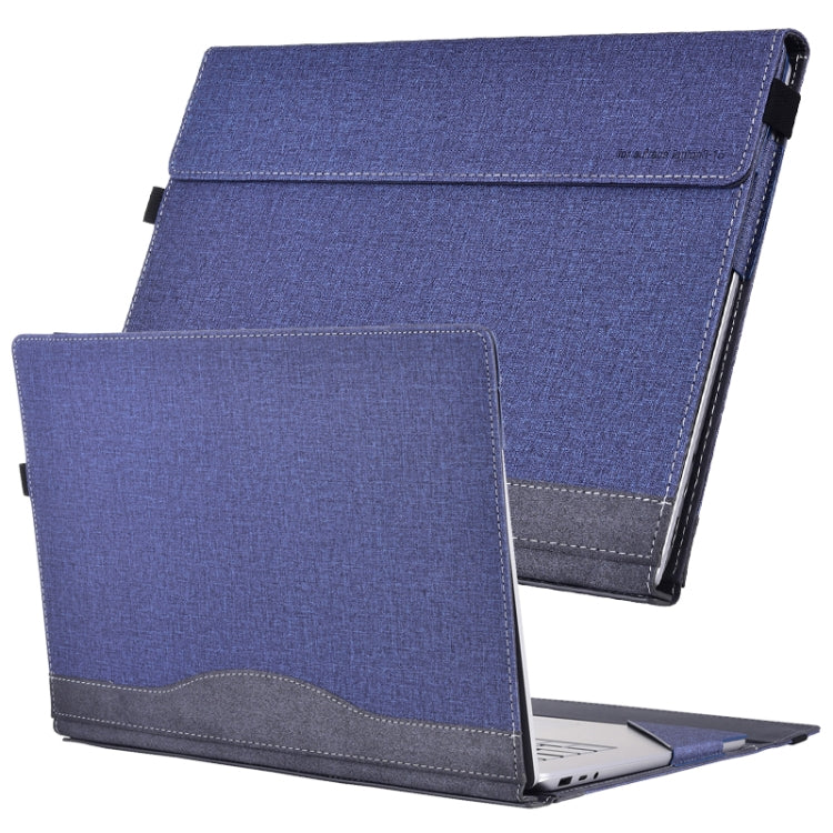 For Lenovo ThinkPad X1 Carbon Gen 9 Cloth Texture Laptop Leather Protective Case(Deep Blue) - Other by buy2fix | Online Shopping UK | buy2fix