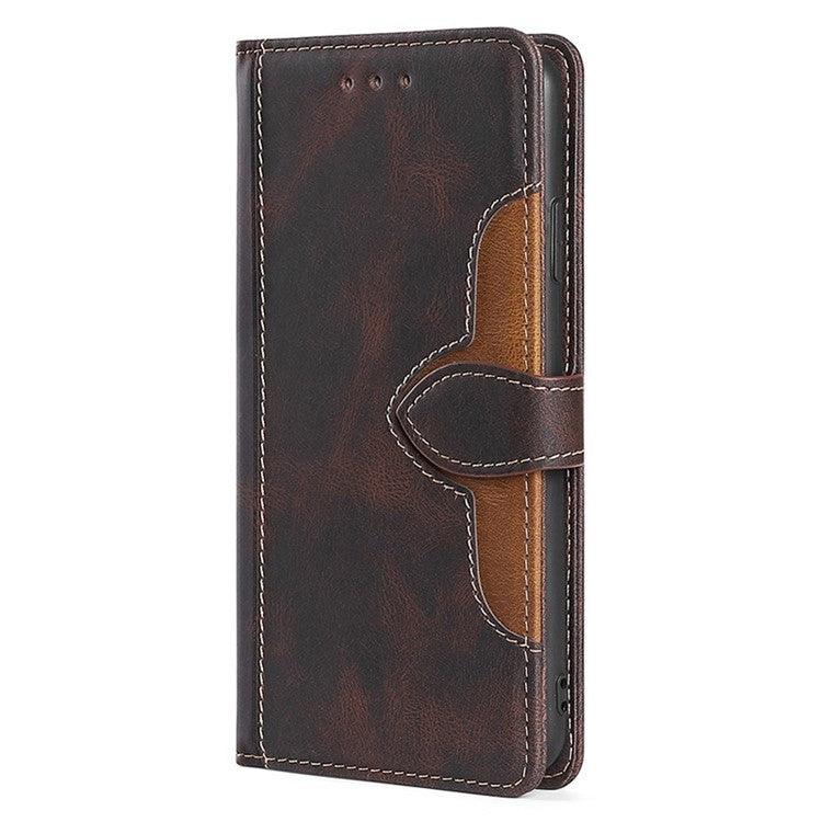 For Motorola Moto G Play 4G 2024 Skin Feel Magnetic Buckle Leather Phone Case(Brown) - Motorola Cases by buy2fix | Online Shopping UK | buy2fix