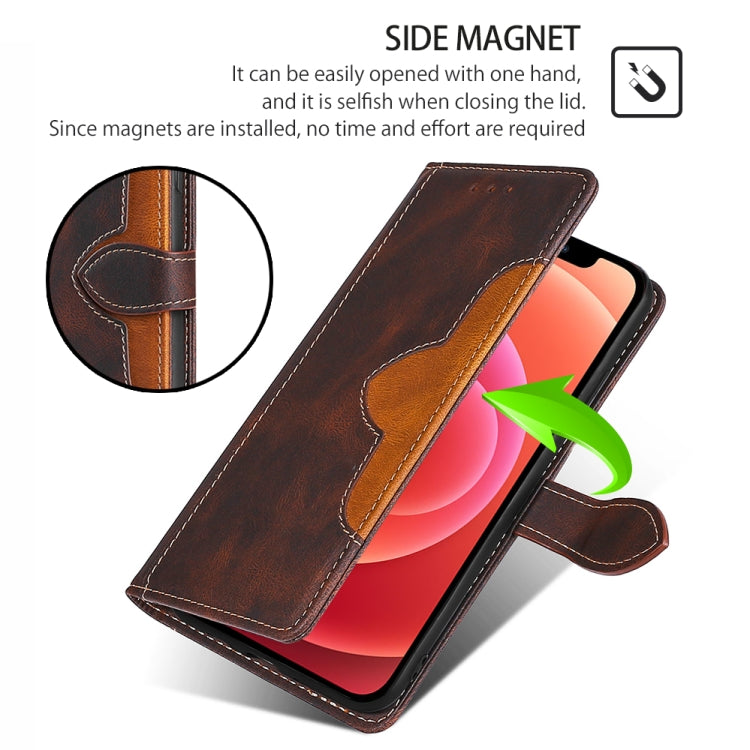 For Motorola Moto G Play 4G 2024 Skin Feel Magnetic Buckle Leather Phone Case(Brown) - Motorola Cases by buy2fix | Online Shopping UK | buy2fix