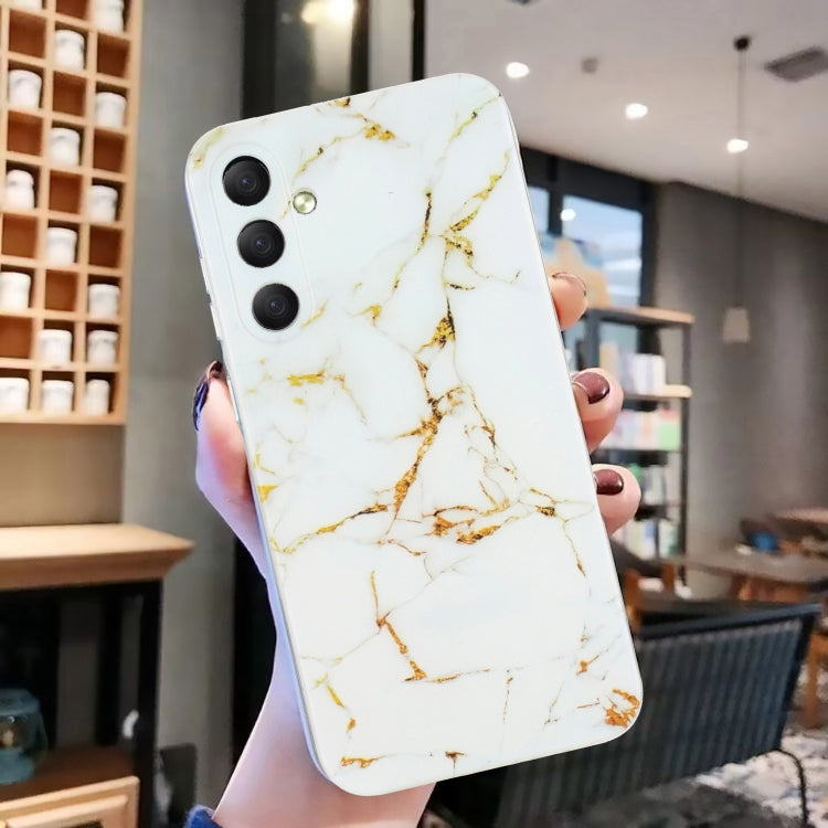 For Samsung Galaxy S23 FE 5G IMD Marble Pattern TPU Phone Case(White) - Galaxy S23 FE 5G Cases by buy2fix | Online Shopping UK | buy2fix