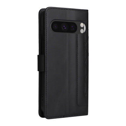 For Google Pixel 9 Pro Diamond Lattice Leather Flip Phone Case(Black) - Google Cases by buy2fix | Online Shopping UK | buy2fix