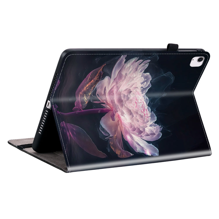 For iPad Air 13 2024 Crystal Texture Painted Leather Smart Tablet Case(Purple Peony) - iPad Air 13 2024 Cases by buy2fix | Online Shopping UK | buy2fix