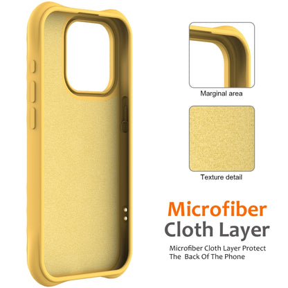 For iPhone 16 Pro Max Wave Texture MagSafe Magnetic Liquid Silicone Phone Case(Yellow) - iPhone 16 Pro Max Cases by buy2fix | Online Shopping UK | buy2fix