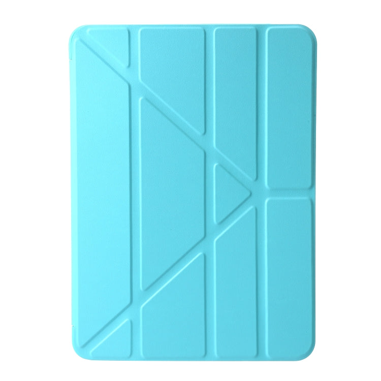 For iPad Air 11 2024 TPU Deformation Flip Leather Tablet Case with Holder(Mint Blue) - iPad Air 11 2024 Cases by buy2fix | Online Shopping UK | buy2fix