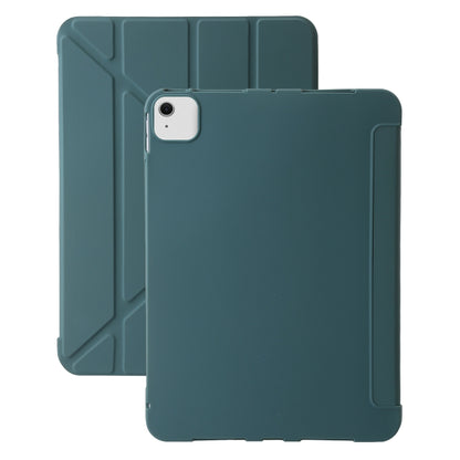 For iPad Air 13 2024 TPU Deformation Flip Leather Tablet Case with Holder(Dark Green) - iPad Air 13 2024 Cases by buy2fix | Online Shopping UK | buy2fix