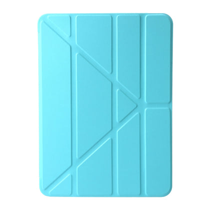 For iPad Pro 11 2024 TPU Deformation Flip Leather Tablet Case with Holder(Mint Blue) - iPad Pro 11 2024 Cases by buy2fix | Online Shopping UK | buy2fix