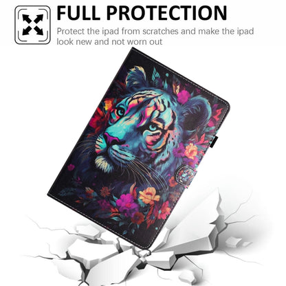 For Lenovo Tab M11/ Xiaoxin Pad 11 2024 Painted Litchi Leather Sewing Smart Tablet Case(Tiger) - Lenovo by buy2fix | Online Shopping UK | buy2fix