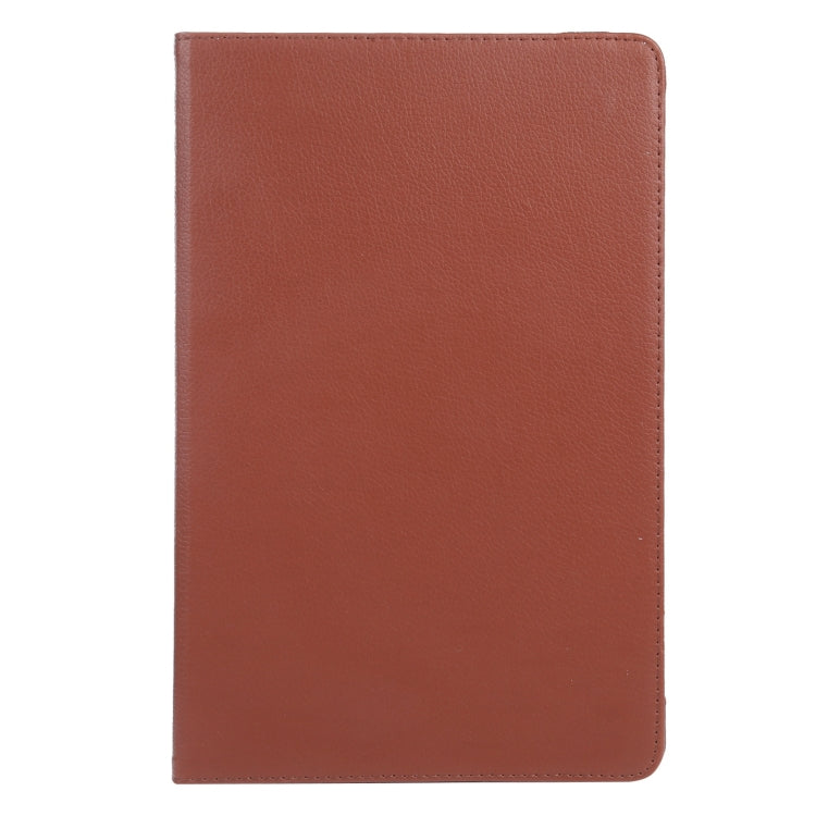 For iPad Air 11 2024 360 Degree Rotation Litchi Texture Leather Tablet Case with Holder(Brown) - iPad Air 11 2024 Cases by buy2fix | Online Shopping UK | buy2fix