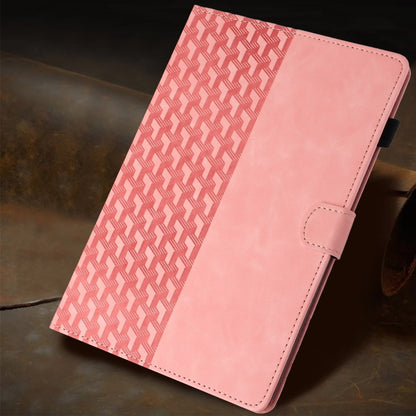 For Lenovo Tab M11/Xiaoxin Pad 11 2024 Building Blocks Embossed Leather Smart Tablet Case(Pink) - Lenovo by buy2fix | Online Shopping UK | buy2fix