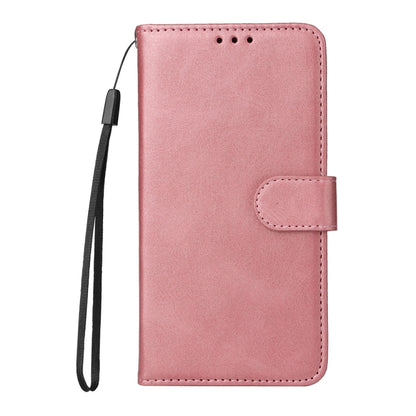 For iPhone 16 Plus Classic Calf Texture Flip Leather Phone Case(Rose Gold) - iPhone 16 Plus Cases by buy2fix | Online Shopping UK | buy2fix