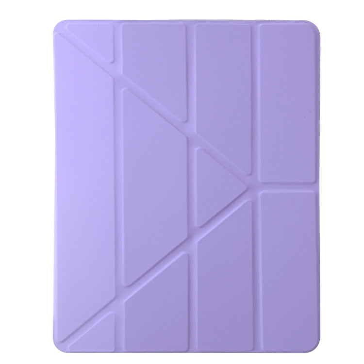 For iPad Pro 13 2024 Clear Acrylic Deformation Leather Tablet Case(Purple) - iPad Pro 13 2024 Cases by buy2fix | Online Shopping UK | buy2fix