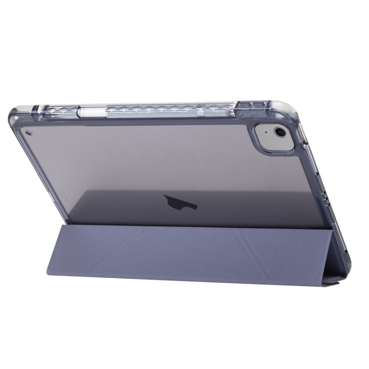 For iPad Pro 11 2024 Clear Acrylic Deformation Leather Tablet Case(Ice Blue) - iPad Pro 11 2024 Cases by buy2fix | Online Shopping UK | buy2fix