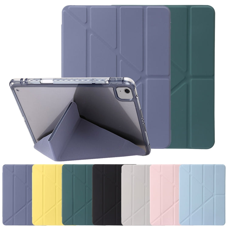 For iPad Pro 11 2024 Clear Acrylic Deformation Leather Tablet Case(Dark Green) - iPad Pro 11 2024 Cases by buy2fix | Online Shopping UK | buy2fix