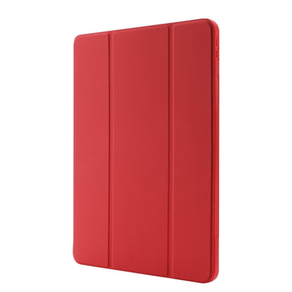 For iPad Air 13 2024 Skin Feel Tri-fold Leather Tablet Case with Pen Slot(Red) - iPad Air 13 2024 Cases by buy2fix | Online Shopping UK | buy2fix