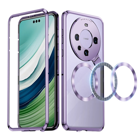 For Huawei Mate 60 Pro Aromatherapy Holder Single-sided MagSafe Magnetic Phone Case(Purple) - Huawei Cases by buy2fix | Online Shopping UK | buy2fix