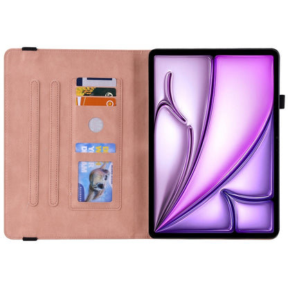 For iPad Air 11 2024 Butterfly Flower Embossed Leather Tablet Case(Rose Gold) - iPad Air 11 2024 Cases by buy2fix | Online Shopping UK | buy2fix