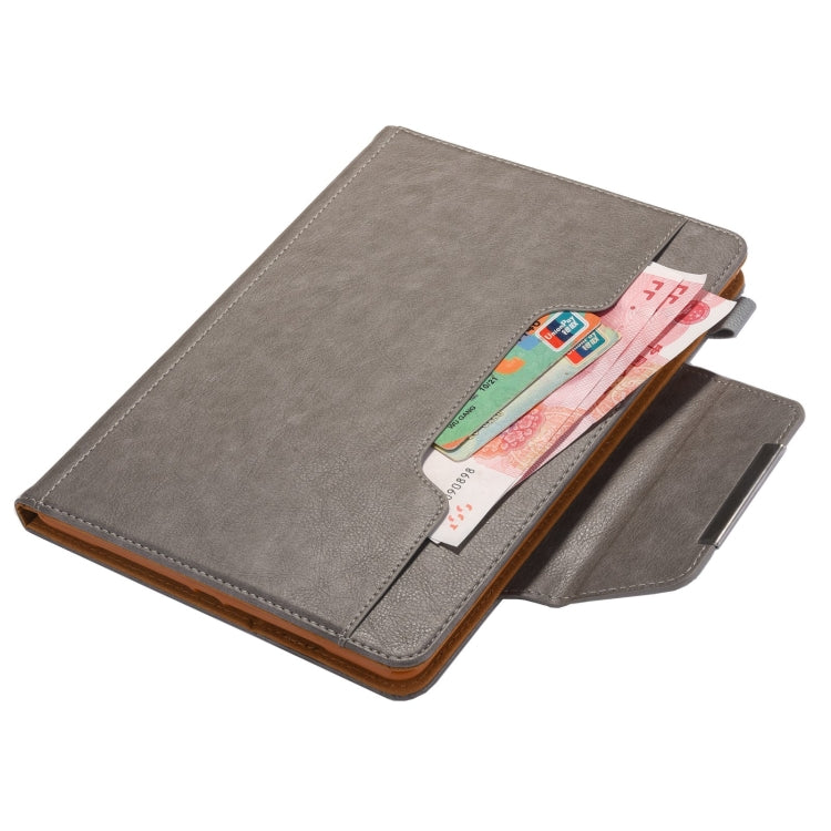 For iPad Pro 11 2024 Solid Color Metal Buckle Leather Smart Tablet Case(Grey) - iPad Pro 11 2024 Cases by buy2fix | Online Shopping UK | buy2fix