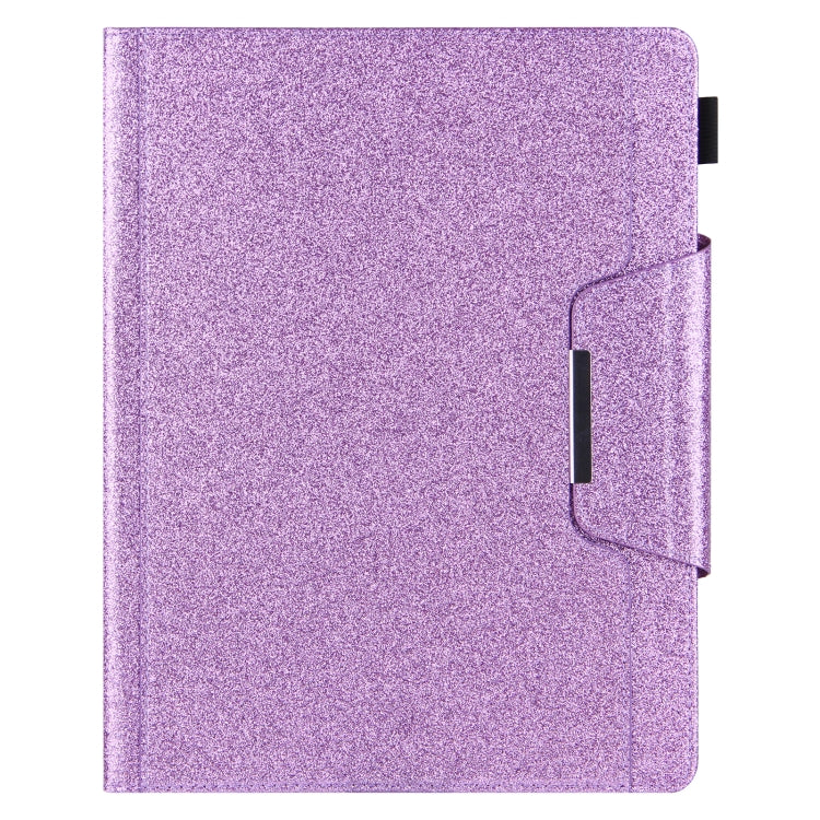 For iPad Pro 11 2024 Glitter Metal Buckle Leather Smart Tablet Case(Purple) - iPad Pro 11 2024 Cases by buy2fix | Online Shopping UK | buy2fix