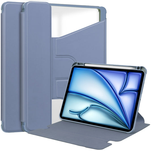 For iPad Air 11 2024 Transparent Rotation Smart Leather Tablet Case(Lavender) - iPad Air 11 2024 Cases by buy2fix | Online Shopping UK | buy2fix