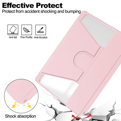 For iPad Pro 11 2024 Transparent Rotation Smart Leather Tablet Case(Pink) - iPad Pro 11 2024 Cases by buy2fix | Online Shopping UK | buy2fix