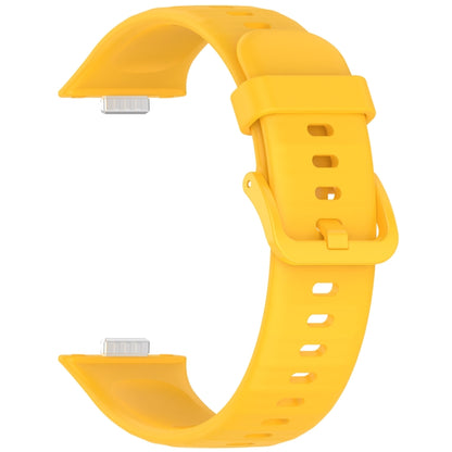 For Huawei Watch Fit3 Colorful Buckle Silicone Sports Watch Band(Yellow) - Watch Bands by buy2fix | Online Shopping UK | buy2fix