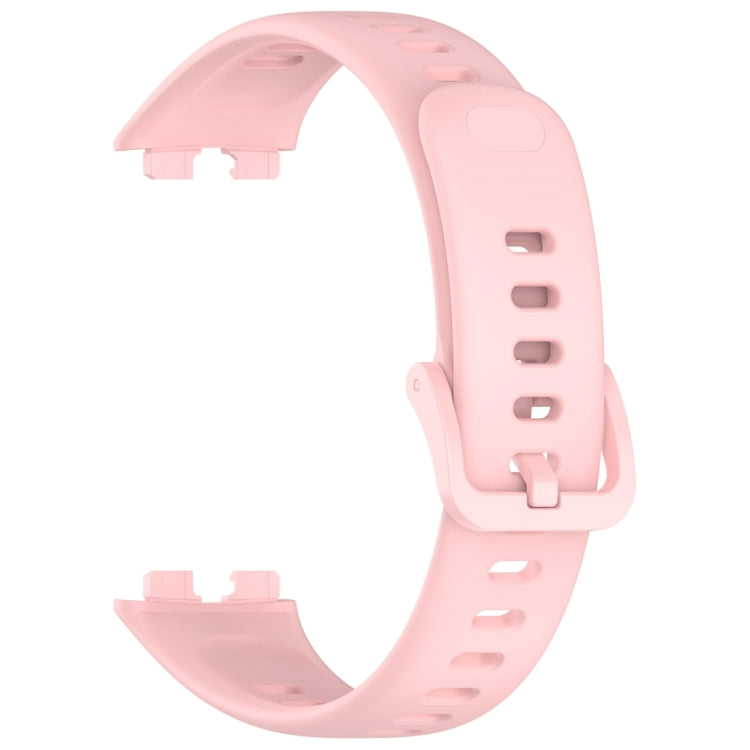 For Huawei Band 9 / 9 NFC / 8 / 8 NFC Nail Button Glossy Silicone Watch Band(Pink) - Watch Bands by buy2fix | Online Shopping UK | buy2fix