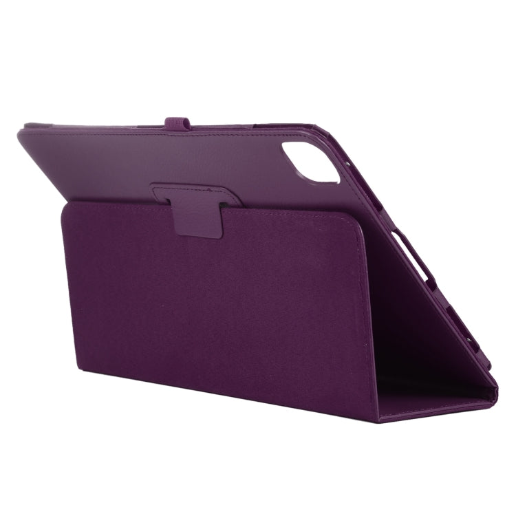 For iPad Air 11 2024 Litchi Texture Solid Color Leather Tablet Case(Purple) - iPad Air 11 2024 Cases by buy2fix | Online Shopping UK | buy2fix