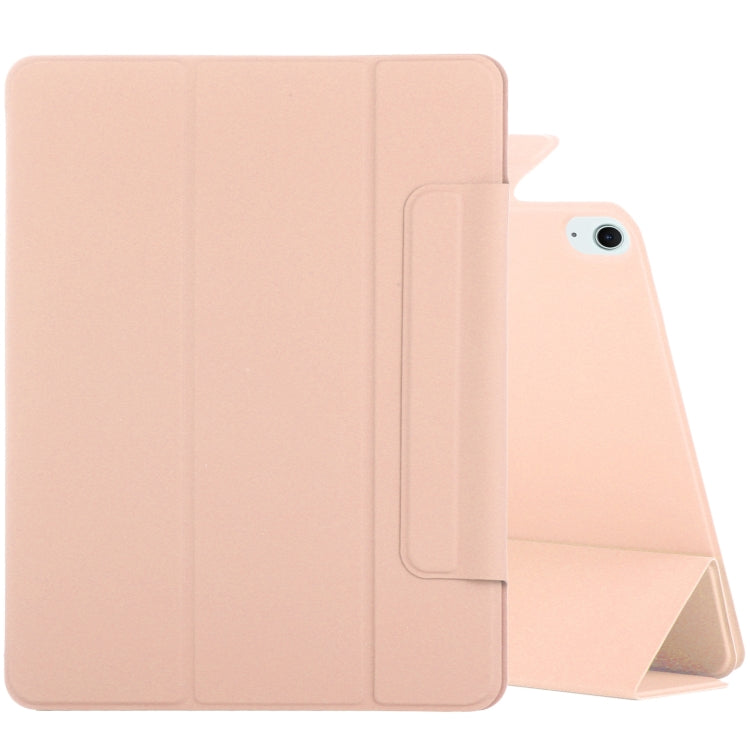 For iPad Air 11 2024 Double-sided Clip Fixed Buckle Magnetic PU Leather Smart Tablet Case(Gold) - iPad Air 11 2024 Cases by buy2fix | Online Shopping UK | buy2fix