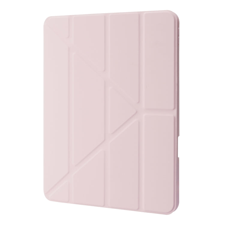 For iPad Pro 13 2024 Deformation Transparent Acrylic Leather Tablet Case(Pink) - iPad Pro 13 2024 Cases by buy2fix | Online Shopping UK | buy2fix