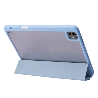 For iPad Pro 13 2024 Deformation Transparent Acrylic Leather Tablet Case(Grey) - iPad Pro 13 2024 Cases by buy2fix | Online Shopping UK | buy2fix