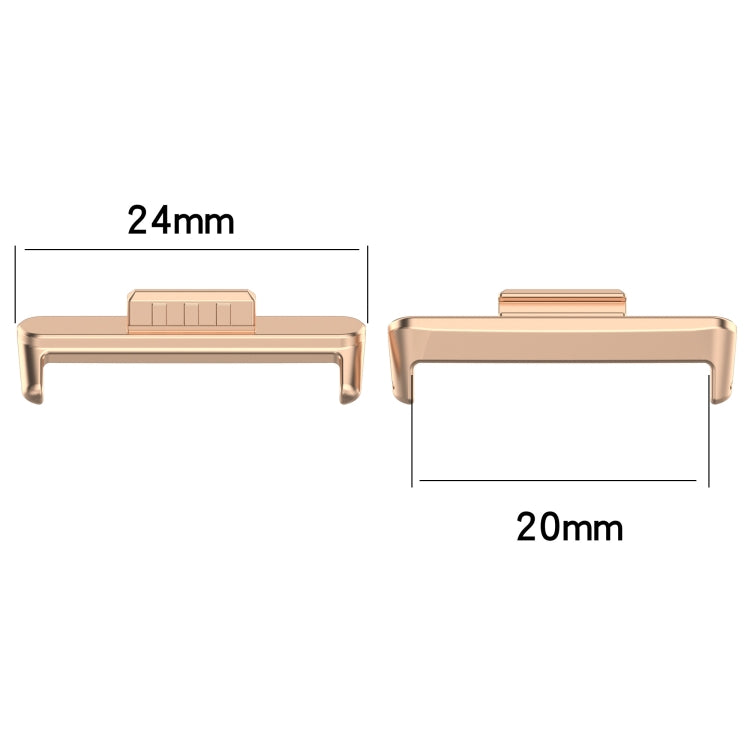 For Huawei Watch Fit3 20mm 1 Pair Metal Watch Band Connector(Rose Gold) - Other Accessories by buy2fix | Online Shopping UK | buy2fix