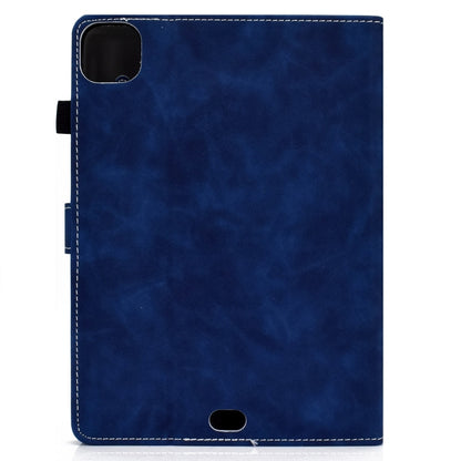 For iPad Pro 11 2024 Cowhide Texture Tablet Leather Smart Case(Blue) - iPad Pro 11 2024 Cases by buy2fix | Online Shopping UK | buy2fix