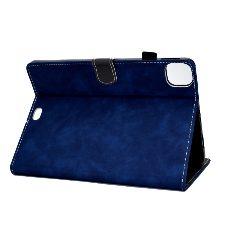 For iPad Pro 11 2024 Cowhide Texture Tablet Leather Smart Case(Blue) - iPad Pro 11 2024 Cases by buy2fix | Online Shopping UK | buy2fix