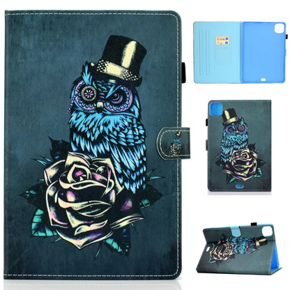 For iPad Pro 11 2024 Painted Stitching Smart Leather Tablet Case(Owl) - iPad Pro 11 2024 Cases by buy2fix | Online Shopping UK | buy2fix