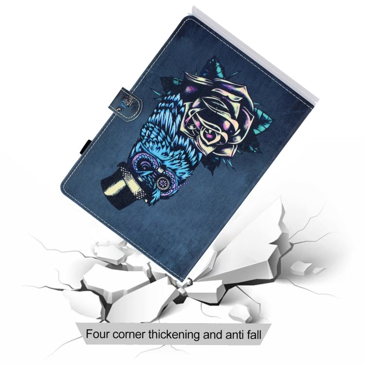 For iPad Pro 11 2024 Painted Stitching Smart Leather Tablet Case(Owl) - iPad Pro 11 2024 Cases by buy2fix | Online Shopping UK | buy2fix