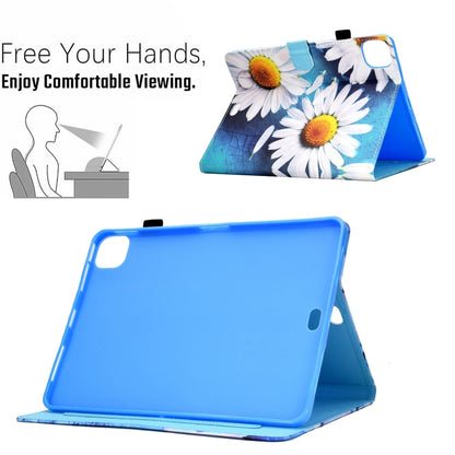 For iPad Pro 11 2024 Painted Stitching Smart Leather Tablet Case(Sunflower) - iPad Pro 11 2024 Cases by buy2fix | Online Shopping UK | buy2fix