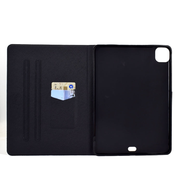 For iPad Pro 11 2024 Colored Drawing Horizontal Flip Tablet Leather Case(Blue Butterfly) - iPad Pro 11 2024 Cases by buy2fix | Online Shopping UK | buy2fix