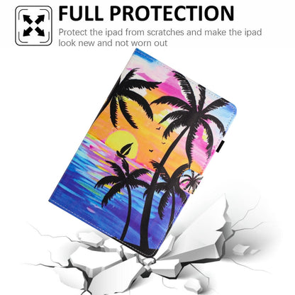 For iPad Pro 11 2024 Painted Litchi Leather Sewing Smart Tablet Case(Coconut Tree) - iPad Pro 11 2024 Cases by buy2fix | Online Shopping UK | buy2fix