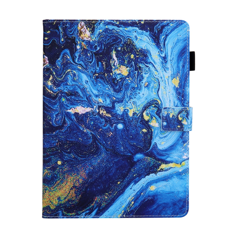 For iPad Pro 11 2024 Colored Drawing Leather Smart Tablet Case(Blue Gold) - iPad Pro 11 2024 Cases by buy2fix | Online Shopping UK | buy2fix