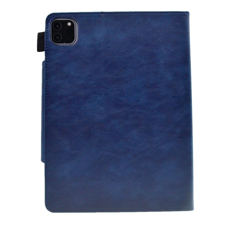 For iPad Pro 11 2024 Suede Cross Texture Magnetic Clasp Leather Smart Tablet Case(Blue) - iPad Pro 11 2024 Cases by buy2fix | Online Shopping UK | buy2fix