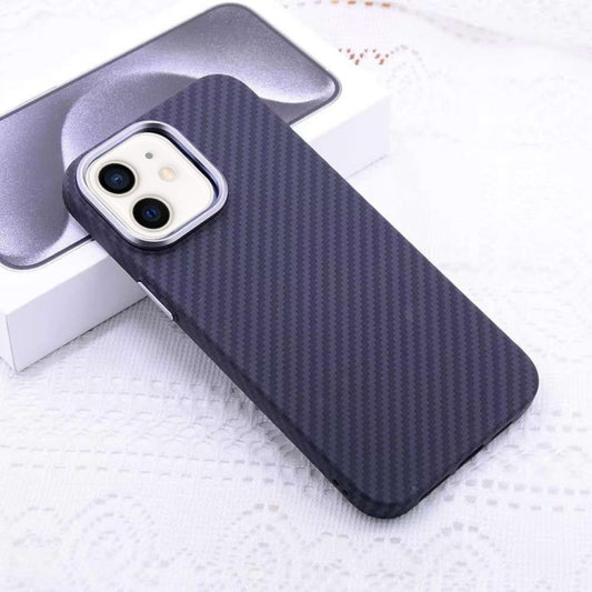 For iPhone 12 Kevlar Carbon Fiber Texture MagSafe Magnetic Phone Case(Black) - iPhone 12 / 12 Pro Cases by buy2fix | Online Shopping UK | buy2fix