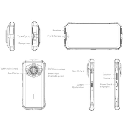 [HK Warehouse] DOOGEE S PUNK Rugged Phone, 6GB+256GB, 6.58 inch Android 14 Spreadtrum T606 Octa Core, Network: 4G, OTG, NFC(Green) - DOOGEE by DOOGEE | Online Shopping UK | buy2fix