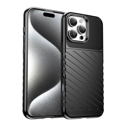 For iPhone 16 Pro Max Thunderbolt Shockproof Soft TPU Phone Case(Black) - iPhone 16 Pro Max Cases by buy2fix | Online Shopping UK | buy2fix