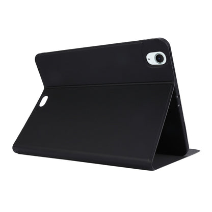 For iPad Air 11 2024 Stretch Voltage Plain Leather Smart Tablet Case(Black) - iPad Air 11 2024 Cases by buy2fix | Online Shopping UK | buy2fix