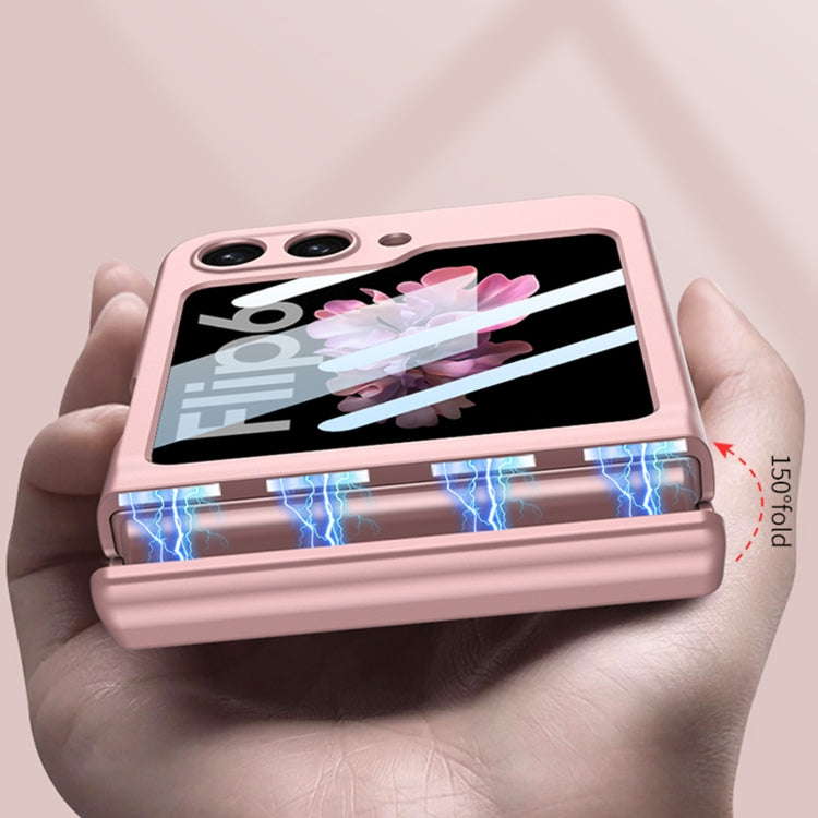 For Samsung Galaxy Z Flip6 GKK Integrated Magnetic Full Coverage Folding Phone Case(Pink) - Galaxy Z Flip6 5G Cases by GKK | Online Shopping UK | buy2fix