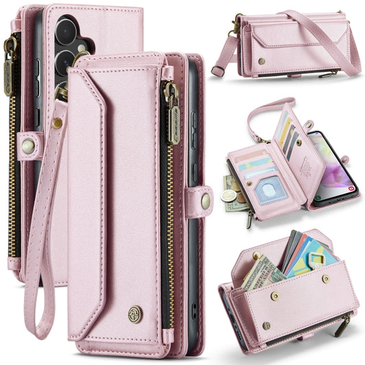 For Samsung Galaxy A35 5G CaseMe C36 Card Slots Zipper Wallet RFID Anti-theft Leather Phone Case(Pink) - Galaxy Phone Cases by CaseMe | Online Shopping UK | buy2fix