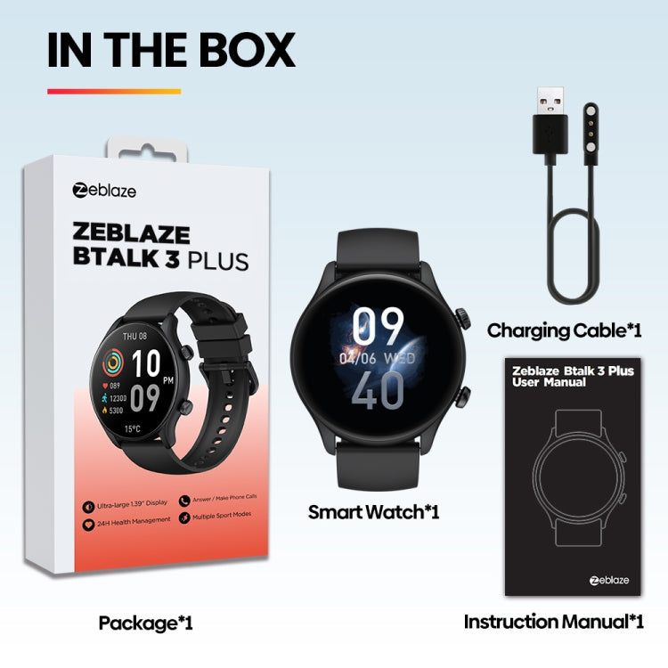 Zeblaze Btalk 3 Plus 1.39 inch Screen Fitness & Wellness Smart Watch Supports Voice Calling(Gold) - Smart Watches by Zeblaze | Online Shopping UK | buy2fix