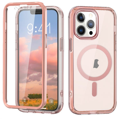 For iPhone 12 Pro Max Colorful MagSafe Magnetic PC + TPU Phone Case(Pink) - iPhone 12 Pro Max Cases by buy2fix | Online Shopping UK | buy2fix